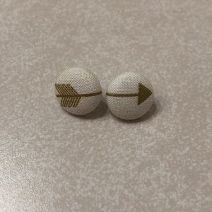 Handmade Gold Arrow Cushion Earrings